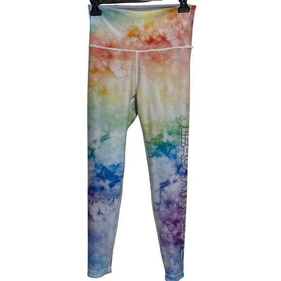 With Peoloton Lead With Love Pride Rainbow Leggings M - Picture 2 of 4